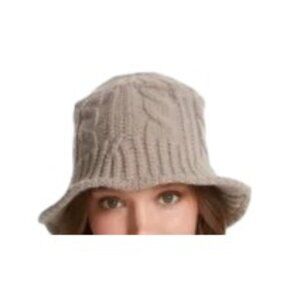 Steve Madden Cable-Knit Bucket Hat Gray OSFA NWT